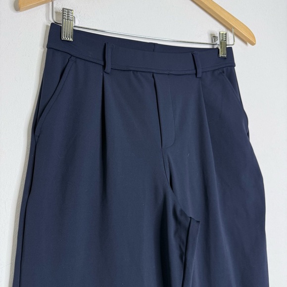 Halara XS Tall Navy Wide Leg Pants 02857107 | High Rise Stretch Dress Trousers - Picture 7 of 8